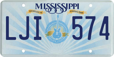 MS license plate LJI574