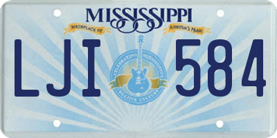 MS license plate LJI584