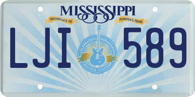 MS license plate LJI589