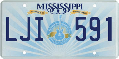 MS license plate LJI591