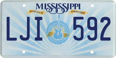MS license plate LJI592
