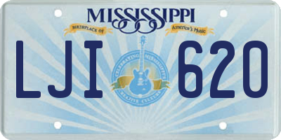 MS license plate LJI620