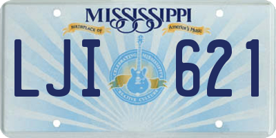 MS license plate LJI621