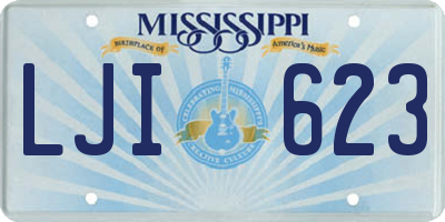 MS license plate LJI623