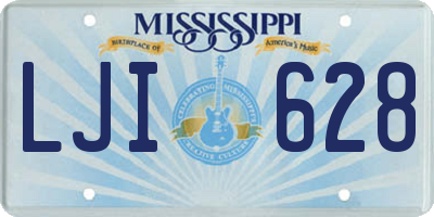 MS license plate LJI628