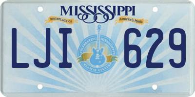 MS license plate LJI629