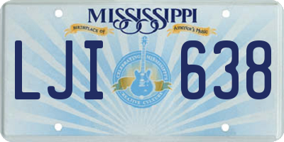 MS license plate LJI638