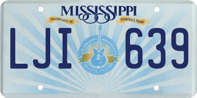 MS license plate LJI639