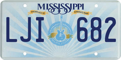 MS license plate LJI682