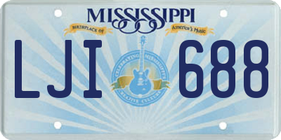 MS license plate LJI688