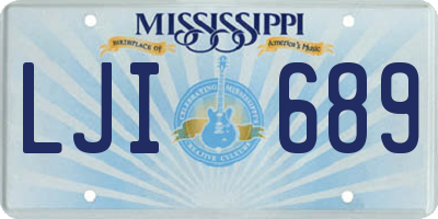 MS license plate LJI689