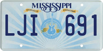 MS license plate LJI691