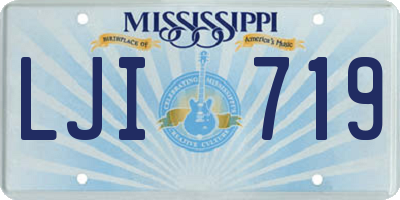 MS license plate LJI719