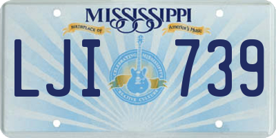 MS license plate LJI739