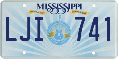 MS license plate LJI741