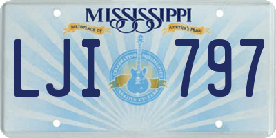 MS license plate LJI797