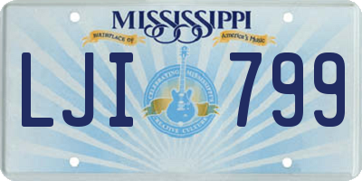 MS license plate LJI799