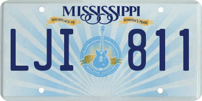 MS license plate LJI811