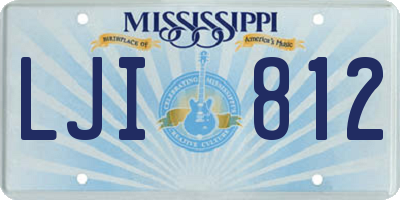 MS license plate LJI812