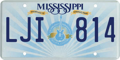 MS license plate LJI814