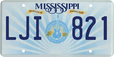MS license plate LJI821