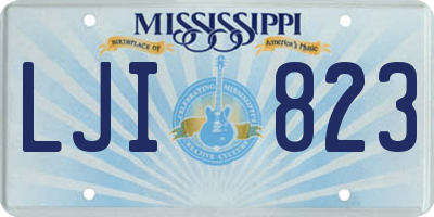 MS license plate LJI823