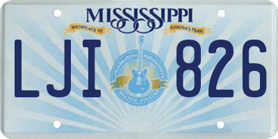 MS license plate LJI826