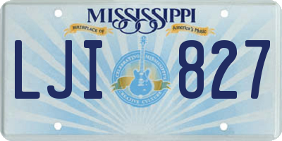 MS license plate LJI827