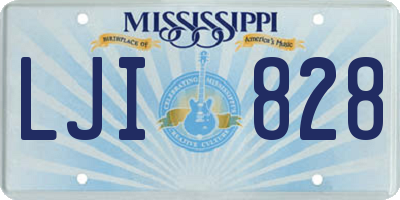 MS license plate LJI828
