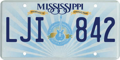 MS license plate LJI842