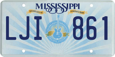 MS license plate LJI861