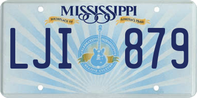 MS license plate LJI879