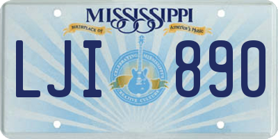 MS license plate LJI890