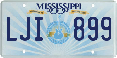 MS license plate LJI899