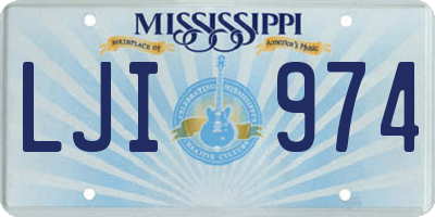 MS license plate LJI974