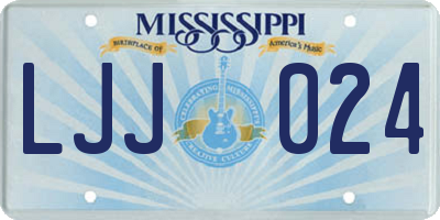 MS license plate LJJ024