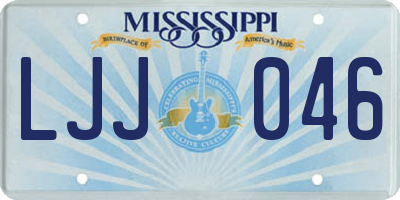 MS license plate LJJ046