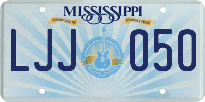 MS license plate LJJ050