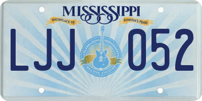 MS license plate LJJ052