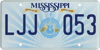 MS license plate LJJ053