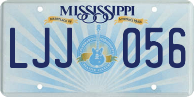 MS license plate LJJ056