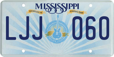 MS license plate LJJ060