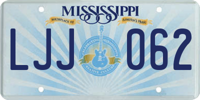 MS license plate LJJ062