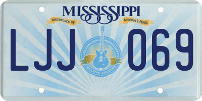 MS license plate LJJ069