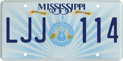 MS license plate LJJ114