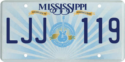 MS license plate LJJ119