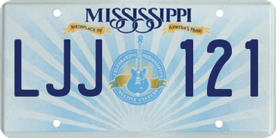 MS license plate LJJ121