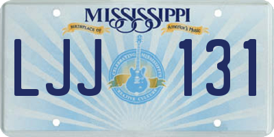 MS license plate LJJ131