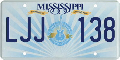 MS license plate LJJ138