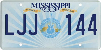 MS license plate LJJ144